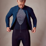 ES16 Long Sleeve Cycling Fleece Supreme unisex. Dark Blue.