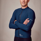 ES16 Long Sleeve Cycling Fleece Supreme unisex. Dark Blue.